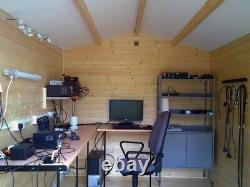 10 x 8 Wooden Garden Shed Workshop Heavy Duty Log Cabin Style Storage Petrus
