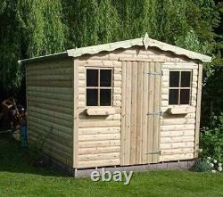 10x6 20mm loglap Hobby Apex Tanalised Wooden Storage Shed FITTING AVAILABLE T&G