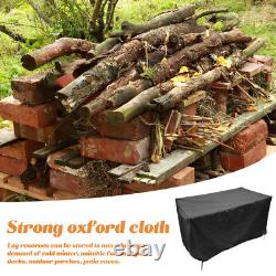 2 PCS Firewood Stand Dust Cover Patio Pit Log Rack Storage Covers Wooden Frame