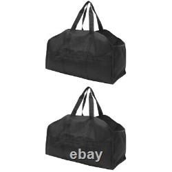 2 Pack Firewood Bag with Handles Oxford Cloth Storage Wooden