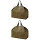 2 Pcs Canvas Bag Fireplace Wooden Woodpile Firewood Carrier Carrying