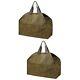 2 Pcs Fireplace Wooden Bag Log Tote Firewood Carrying Carrier