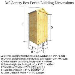 3 x 2 Garden Storage Shed Tall Log Store Tool Storage Box Wooden Apex 3x2