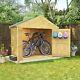 3x6 Overlap Wooden Apex Bike Log Storage Double Door Roof Felt Store Shed Uk