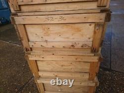 4 X Used Storage Boxes Log Store Lincolnshire Wooden crates Stackable Strong