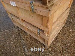 4 X Used Storage Boxes Log Store Lincolnshire Wooden crates Stackable Strong