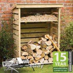 4ft 7ft PRESSURE TREATED SMALL LARGE WOODEN LOG STORE FIREWOOD WOOD STORAGE