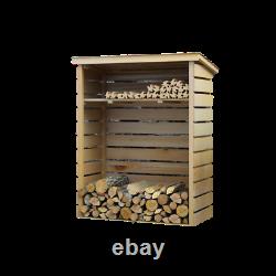 4ft LOG STORE WOOD STORAGE PRESSURE TREATED WOODEN LOGSTORES NEW UN USED STORES