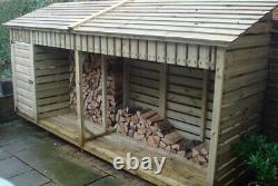 4m Log Store With Kindling Cupboard