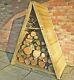 4x2 Triangle Logstore Overlap Storage Firewood Rack Log Store Wooden Timber Wood