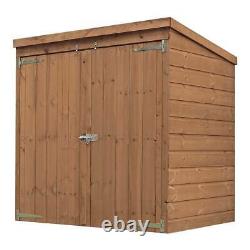 5x3 WOODEN GARDEN MOWER LOG TOOL STORE SHED OUTDOOR STORAGE PENT ROOF 5FT 3FT