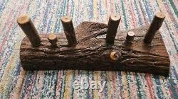 Antique Vintage Wood Log Coat / Hat Hanger Rack