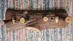 Antique Vintage Wood Log Coat / Hat Hanger Rack