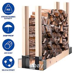 BROLEO Firewood Rack Wooden Storage Rack Portable Convenient And