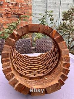 Beautifully Hand Crafted Wooden Log Or Crafting Basket Fireplace Unique