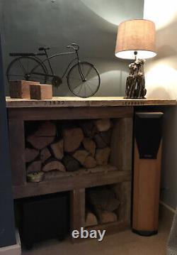 Bespoke Rustic Wooden Log Store Cabinet Furniture Freestanding Made To Measure