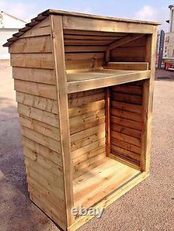 Best Log Store, 5 ft. X 4 ft. X 2 ft. Deep Heavy Duty Assembled, Tanalised