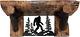 Bigfoot Rustic Wooden Sawn Log Look Wall Shelf With Iconic Walking Sasquatch Met