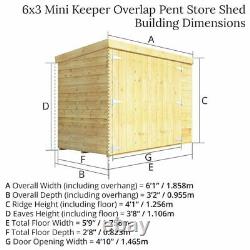BillyOh Mini Keeper Overlap Bike Store Garden Storage Wooden Shed Log Store 6x3