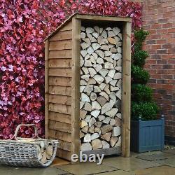Burley 6ft Outdoor Wooden Log Store Reversed Roof UK HAND MADE