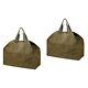 Canvas Firewood Bag Canvas Log Container Fireplace Wooden Pouch