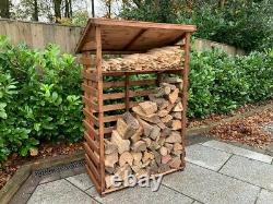 Charles Taylor Wooden Log Wood Store Kindling Shelf Garden Storage Medium