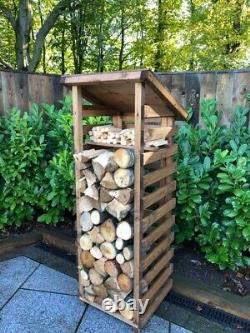Charles Taylor Wooden Log Wood Store Kindling Shelf Garden Storage Small