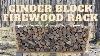 Cinder Block Firewood Rack Diy With No Tools