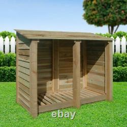 Cottesmore 4ft Outdoor Wooden Log Store Clearance Stock UK Hand Made