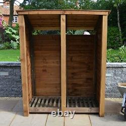 Cottesmore 6ft Outdoor Wooden Log Store Reversed Roof UK HAND MADE