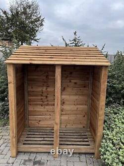 Cottesmore 6ft Tall x 5ft Wide Wooden Log Store Clearance Stock UK Hand Made