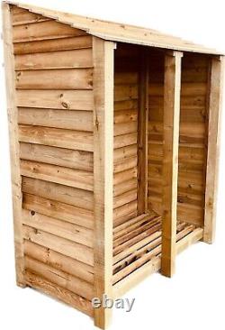 Cottesmore 6ft Tall x 5ft Wide Wooden Log Store Clearance Stock UK Hand Made
