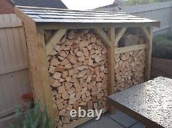Custom Made Wooden Log Store Outdoor Wood