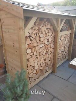 Custom Made Wooden Log Store Outdoor Wood