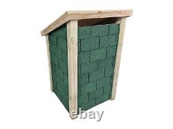 Delux79 Single Bay 4ft Wooden Outdoor Log Store, Covered With Bitumen Felt Tiles
