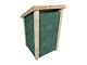 Delux79 Single Bay 4ft Wooden Outdoor Log Store With Doors Covered In Felt