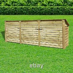Empingham 4ft Outdoor Wooden Log Store Reversed Roof UK HAND MADE