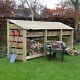 Empingham 4ft Wooden Log Store Also Available With Doors Uk Hand Made