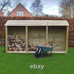 Empingham 6ft Wooden Log Store Also Available With Doors UK Hand Made