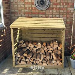 Enclosed Wooden Log Store 4ft Tall x 4ft Wide