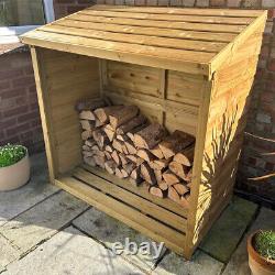 Enclosed Wooden Log Store 4ft Tall x 4ft Wide