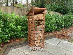 Extra Tall Large Wooden Log Store Firewood Fire Wood Logs Storage Shed Garden