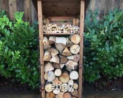 Extra Tall Large Wooden Log Store Firewood Fire Wood Logs Storage Shed Garden