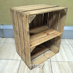 FIre side log store / Fire place log basket Rustic reclaimed wooden shelf unit