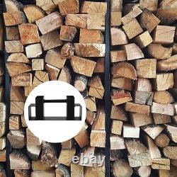 Fireplace Wood Storage Holder Adjustable Log Rack Firewood Bracket Wooden