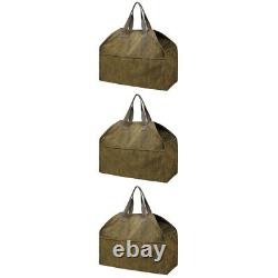 Fireplace Wooden Bag Log Tote Heavy Duty Firewood Canvas Wall Oven Storage