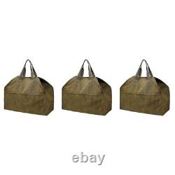 Fireplace Wooden Pouch Canvas Bag Log Firewood Storage Bag Wood Stove Accessory