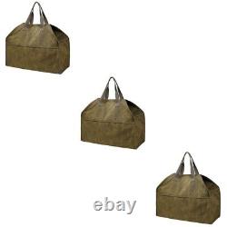 Fireplace Wooden Pouch Canvas Bag Log Firewood Storage Bag Wood Stove Accessory