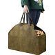 Fireplace Wooden Pouch Firewood Storage Bag Fireplace Carrier Bag