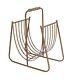 Firewood Basket Gold Metal Basket Firewood Storage Firewood Stand